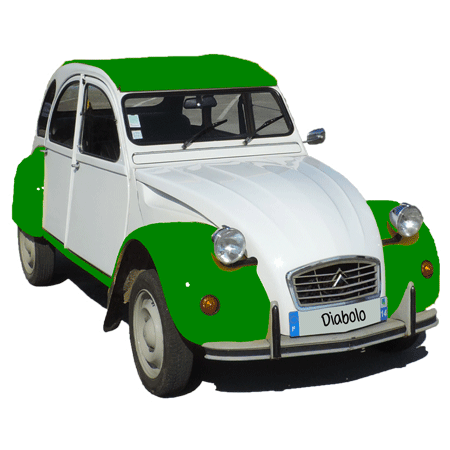 2cv verte détourée